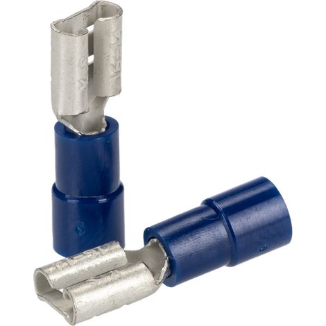 Cosse faston RS PRO, 1,5 2,5 mm², 16 14 AWG, Isolée, Bleu