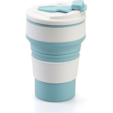 Tasse À Café Pliable - En Silicone Alimentaire - Avec Couvercle - Pour Voyage Camping Randonnée Bureau - 1 Pièce (1/5)