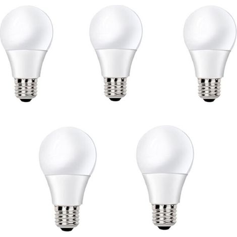 LED E27 ampoule led ampoule lumière en aluminium recouvert de plastique pied puissance 12W projet d'amélioration de l'habitat lampadaire dédié,Non-Dimmable(5pcs) (1/4)