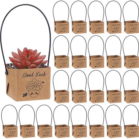 50 lot de Sacs Cadeaux pour Plantes Succulentes Camel Sacs de Transport Convient aux Pots de 6cm Boîte Cadeau en - MMCD-ZGL-05136 (1/5)