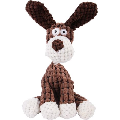 Jouet pour chien âne, jouet pour chien qui couine, jouet interactif à mâcher pour âne en velours côtelé, adapté au dressage de chien, marron (1/5)