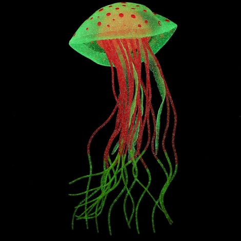 Vivid Aquarium Ornament Decorative Fake Jellyfish for Decor Silicone Pink (1/5)