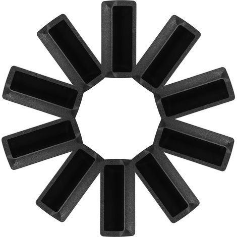 Poignées de porte placard Healeved au design moderne, en plastique ABS, lot 10, noires, offrant une (1/5)