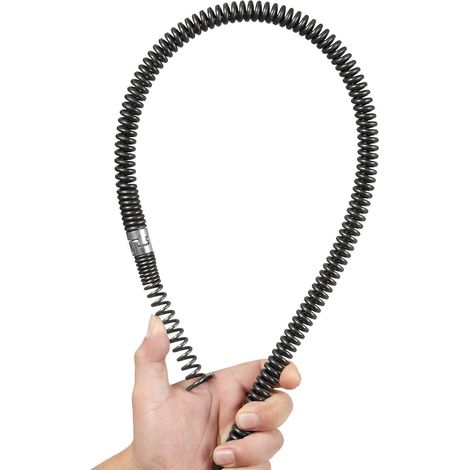 Câble de nettoyage de drain sectionnel 100FT/305m 5/8In/16cm avec 7 coupeurs pour tuyaux de 08"-39"/2-10cm (1/5)