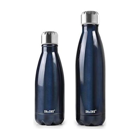 Bottiglia Termica Doppia Parete 0,350 L 7x21,5 cm Blu IBILI (1/2)
