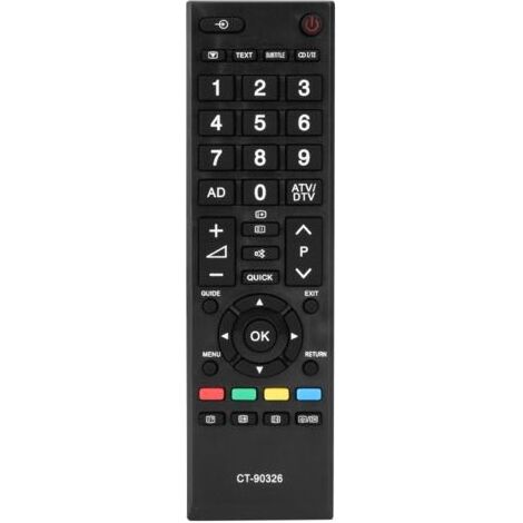Pair - Télécommande de remplacement TV Toshiba – Multifonctionnelle – Design ergonomique – Compatible modèles CT-90380, CT-90336, CT-90351 - CT-90326 (1/5)