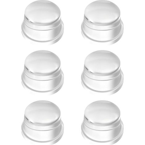 6 Pièces Arrêts de Portes, Butée de Poignée de Porte Murale, Butée de Porte Adhésive Transparentes, Butoir de Portes en Silicone, pour Placards, Cuisine, Salle de Bain, Chambre (Rond) (1/5)