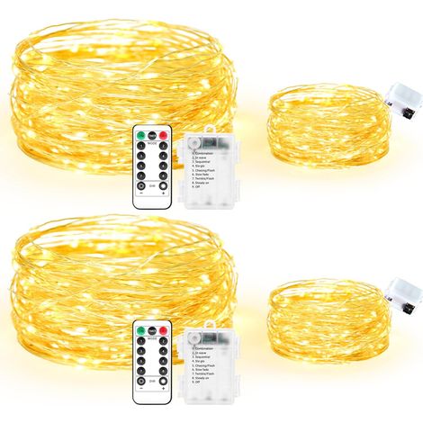 16 pièces 3M couleur LED Guirlande électrique, étanche à l'eau pour le bricolage, fête, lumières d'ambiance, décoration intérieure et extérieure, 4 pièces carrées + 12 pièces plates