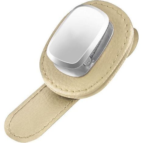 Beige Sonnenbrillenclip für die Sonnenblende im Auto (1/5)