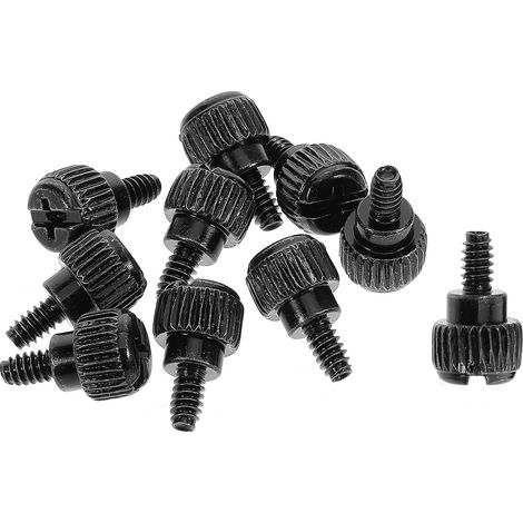 Vis Moletées sans Outil en Acier Carbone M6 pour Boîtier D'ordinateur 10 Noir, Serrage Manuel Pack de 10 Pièces, pour Réparation et Projets DIY (1/5)