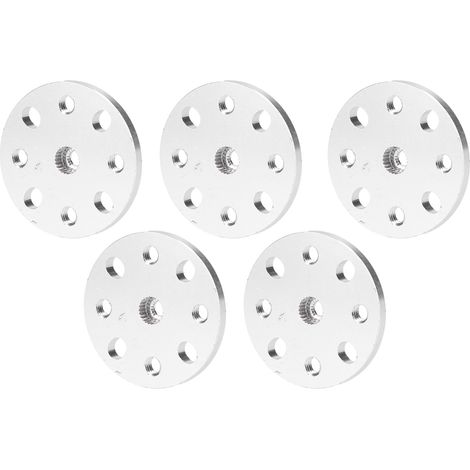 5 Stück Servohebel aus hochfester, leichter Aluminiumlegierung mit vier M4-Gewindebohrungen und 24-Zahn-Verzahnung. (1/5)