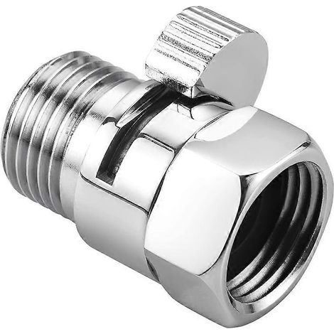 Robinet d'arrêt pour pommeau de douche, régulateur de débit G1/2 pour douchette et bidet. (1/4)
