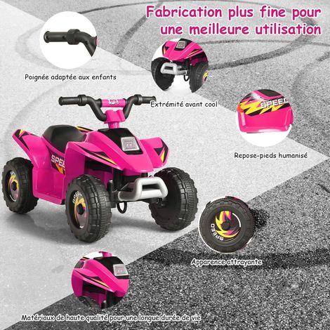 Quad électrique pour enfant à batterie avec 4 roues, siège confortable et marche avant/arrière, pour maison, terrasse et jardin (1/5)