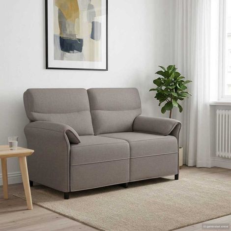 Canapé contemporain en polyester, coussins mousse, accoudoirs pliables, pieds noirs, assise 57 cm - PANGIVO (1/5)