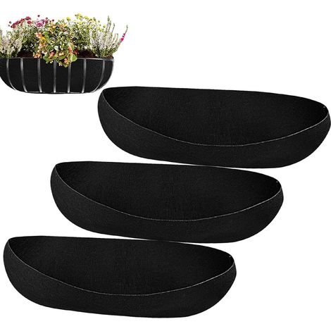 Lot de 3 inserts de rechange en feutre pour paniers à plantes suspendus (1/5)