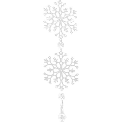 10 chaînes cristal flocon de neige, suspension en verre DIY pour décoration de fenêtre (pendentif pointu)