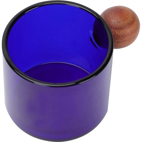 Gobelet transparent pour boissons, sécurité et protection anti-explosion, forme ronde 5,5 x 5,5 x 5,5 cm, bleu, lot de 1 (1/5)