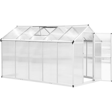 Serre de jardin aluminium CAMILLE gris aluminium (1/5)