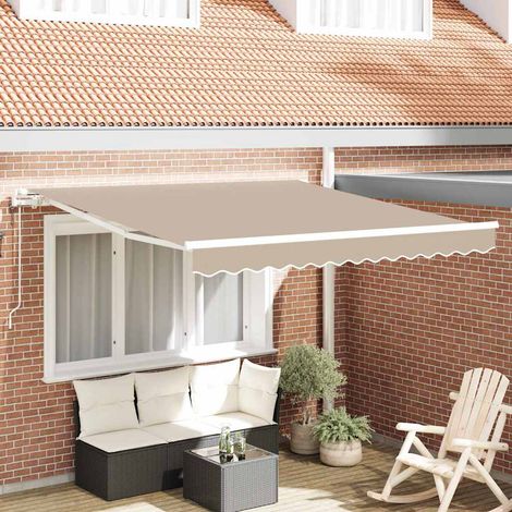 Elektrische ausziehbare Markise Beige 300 x 250 cm