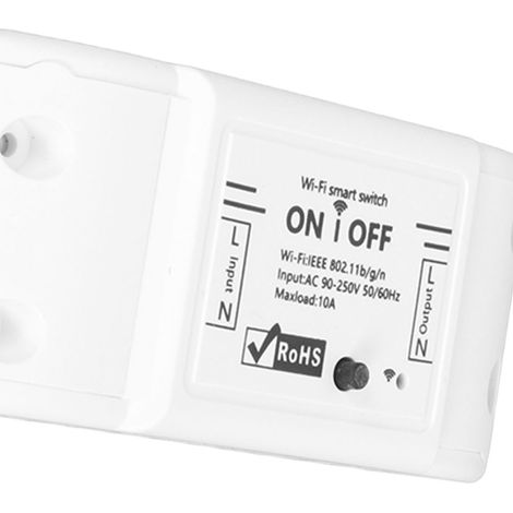 Lot de 2 mini interrupteurs intelligents WiFi avec commande vocale et minuterie, télécommande sans fil, AC90‑250V 10A (1/5)