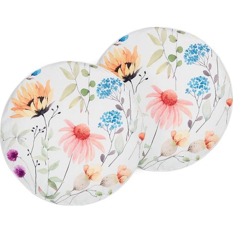 Set of 2 Outdoor Cushions MONESI Floral Pattern 40 x 40 cm Multicolour