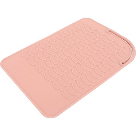Tapis de Cuisine Anti-Dérapant en Silicone Résistant à la Chaleur - Rose (1/5)