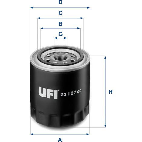 Filtro de aceite UFI 23.127.00