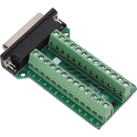 Connecteur bloc de 25 broches DB25-M2, module signal type rivet, carte PCB pour débogage et communication. (1/5)