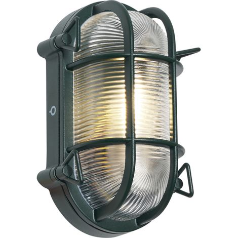 Outdoor Wall and Ceiling Lamp Dark Green Oval IP44 - Noutica