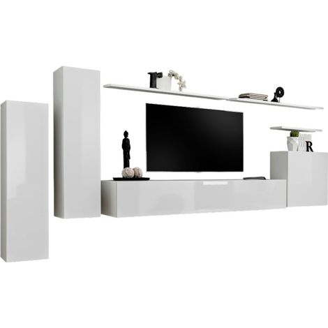 Set di mobili da salotto collezione SWITCH I design. Colore bianco lucido. (1/2)
