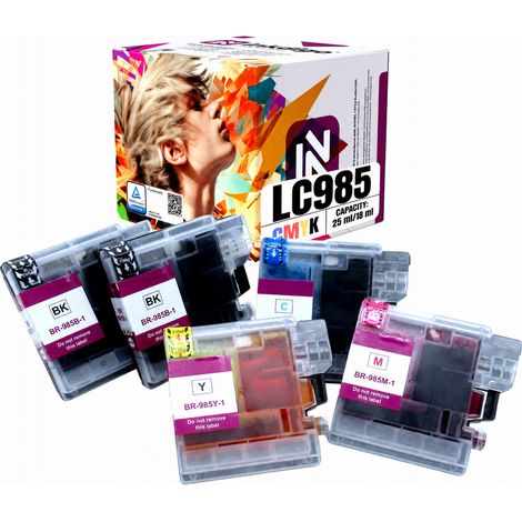 Inchiostro Inkdigo LC985 compatibile con Brother DCP-J125 MFC-J220 DCP-J315W, certificato TÜV. (1/5)