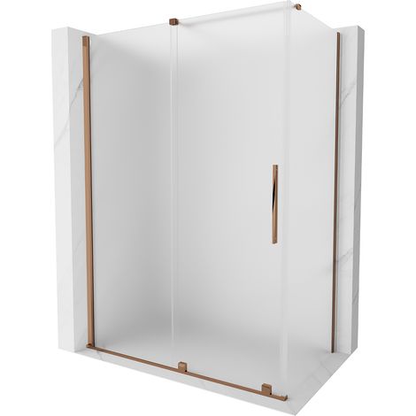 Mexen Velar Duschkabine, Schiebetür, 140 x 70 cm, Milchglas, Roségold - 871-140-070-31-55 (1/5)