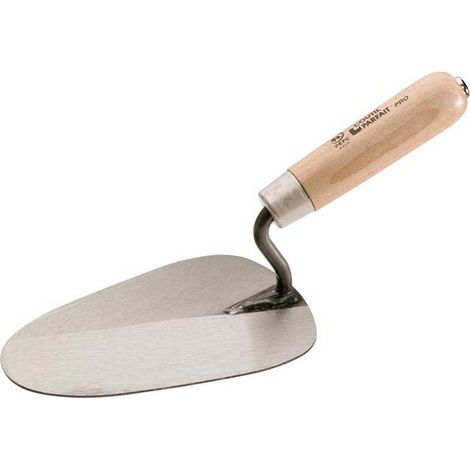 L'Outil Parfait – Truelle briqueteuse 20 cm – Lame acier trempé vernie – Manche bois hêtre PEFC – Angles arrondis pour maçonnerie précise