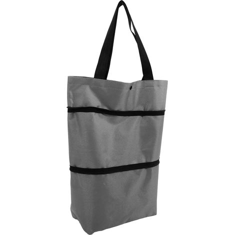 Chariot de courses pliable avec grand sac rangement en tissu . Léger et robuste , il est idéal pour