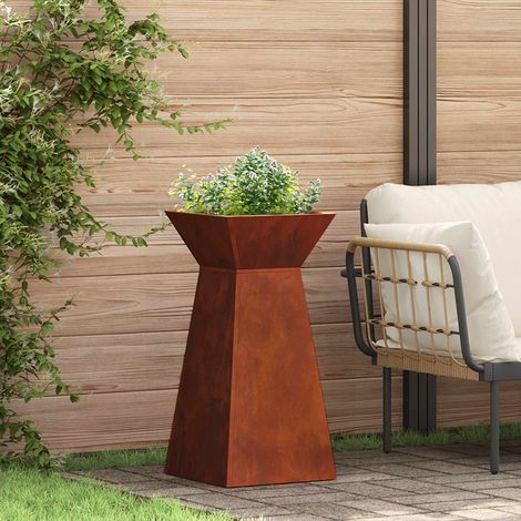 Säulen Pflanzer 2 pcs Silber 35 x 35 x 73 cm