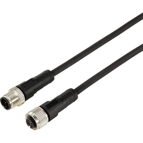 TRU COMPONENTS TC-12833012 Prolunga attuatore sensore M12 Spina, dritta su boccola, dritta 5 m Numero di poli: 4 1 pz.