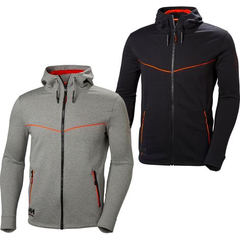 Felpa da lavoro Helly Hansen Chelsea Evolution Zip Hoodie - S - Grigio