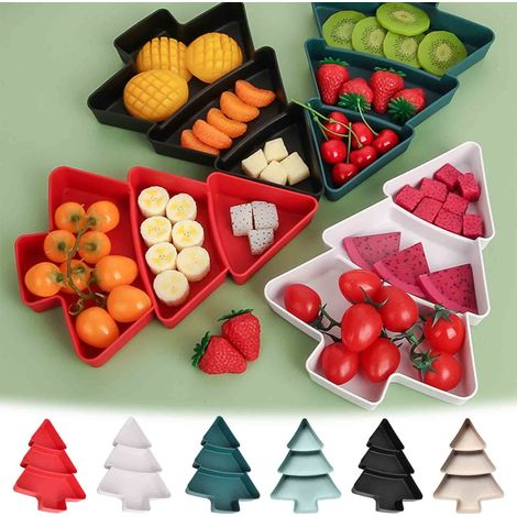 Assiette De Noël - Plateau En Forme D'Arbre De Noël En Silicone - Pour Apéritif Dessert Fruits - 1 Pièce (1/5)