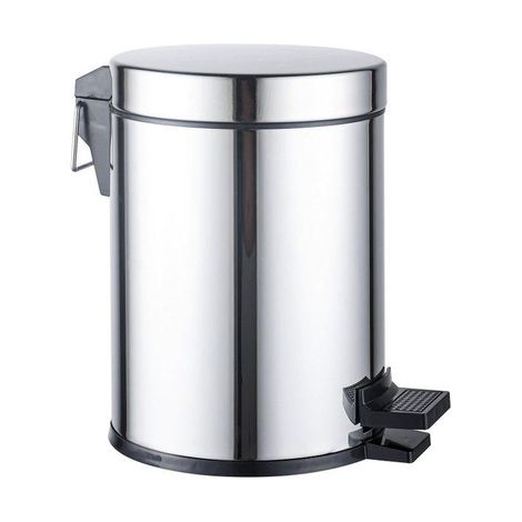 FugaFlow Efficiente Acces poubelle à pédale - 5 liter - rond - chrome (1/5)