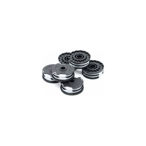 Confezione da 6 bobine di filo di ricambio per decespugliatori a batteria LIDL Parkside (PRTA 20-Li, PRT 550, PRT 300) - 1,6 mm, 2 x 4 m - Crezuo (1/4)