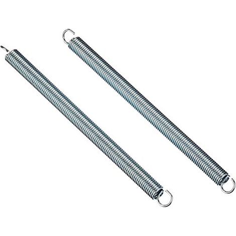 Chapuis, Set di 2 molle di tensione con ganci a molla in acciaio zincato, molle a doppio gancio, molle di trazione a spirale, diametro 1,2 mm, lunghezza 140 mm