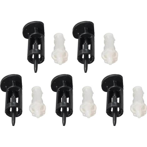 Lot de 10 clips de fixation pour ventilateur de refroidissement, fixations à vis en plastique pour processeur Intel Socket LGA 775/1150/1155/1156/1366 (1/5)