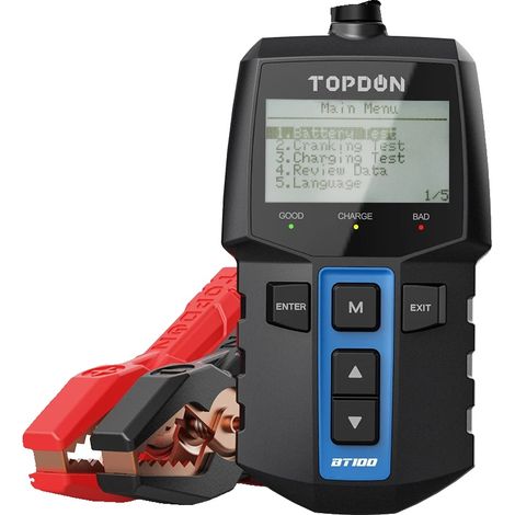 Testeur de batterie de voiture, design compact, multiples fonctions de test, BT100 (1/5)
