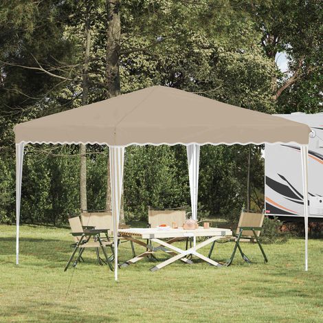 vidaXL Pop-up Party Tent 288 x 288 x 245 cm Cream Oxford Fabric