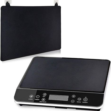 Tapis de protection multifonctionnel pour plaque à induction, résistant aux hautes températures, facile à nettoyer, anti-graisse, isolant thermique, 42 x 28 cm (1/5)