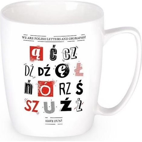Tazza con lettere polacche