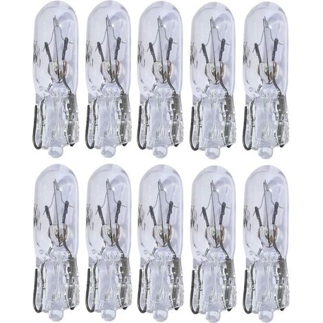 Ersandy – Lot de 10 ampoules T5 12V 1.2W – Lumière douce pour tableau de bord – Installation simple – Compatible luminaires T5 (1/4)