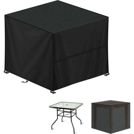 Housse salon de jardin 90x90x90cm – Imperméable, Anti-UV, 420D Oxford – Protection robuste pour mobilier extérieur – Sac de rangement inclus – (1/4)
