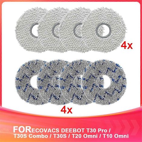 Chiffon de nettoyage lavable pour ECOVACS DEEBOT T30 Pro / T30S Combo / T30S / T20 Omni / T10 Omni / X1 Omni (pièce de rechange) (1/5)