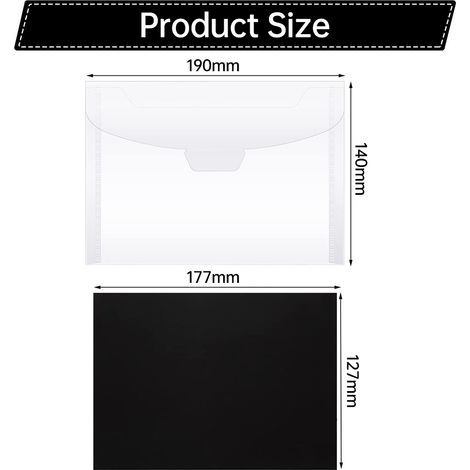 Pochettes de Rangement PVC Transparent 19x14cm - Lot de 10 pour Dies et Tampons Scrapbooking (1/2)